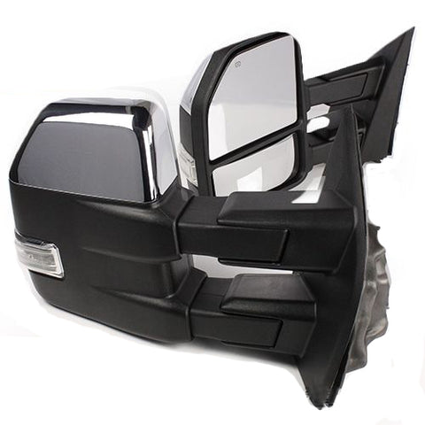 2015-2018 F-150 Tow Mirrors - Black or Chrome - Power/Heat/Signal/Puddle Lamps