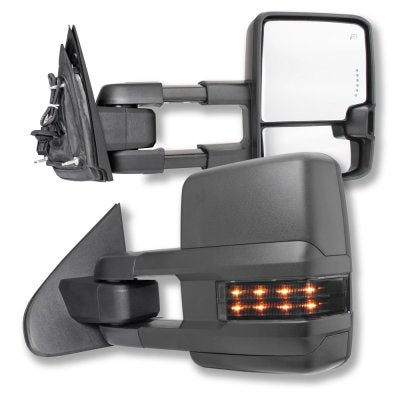 2003-2006 New Style Chevy/GMC Tow Mirrors - Black or Chrome - Power/Heat/Signal/Cargo Lamps