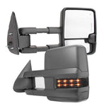 2007-2013 New Style Chevy/GMC Tow Mirrors - Black or Chrome - Power/Heat/Signal/Cargo Lamps